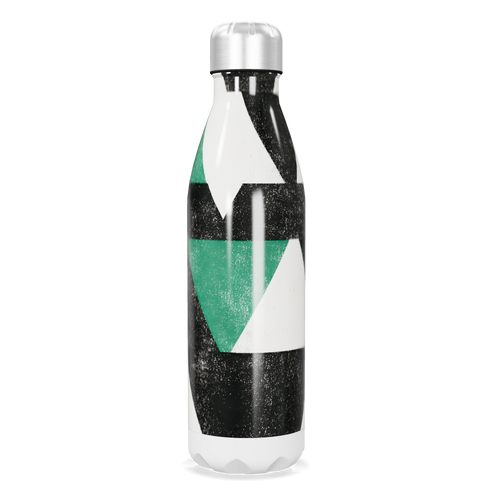 Garrafa Inox Estampada Verde e Preto