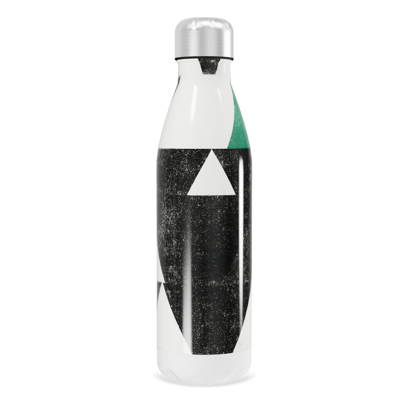 Garrafa Inox Estampada Verde e Preto