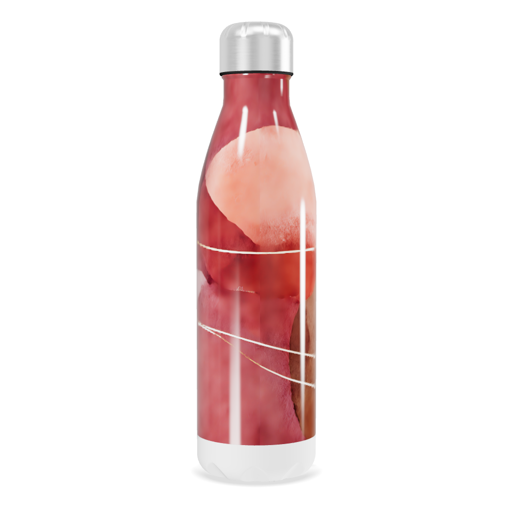 Garrafa Inox - Estampa Abstrata Vermelha