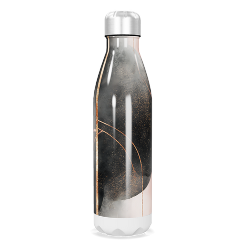 Garrafa Inox - Estampa Abstrata Preta