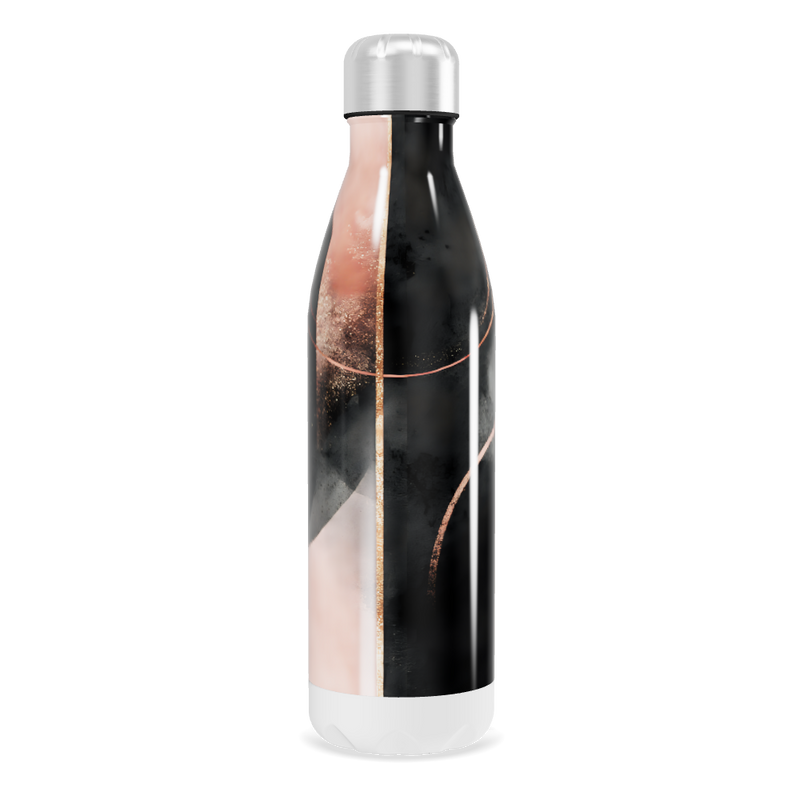 Garrafa Inox - Estampa Abstrata Preta