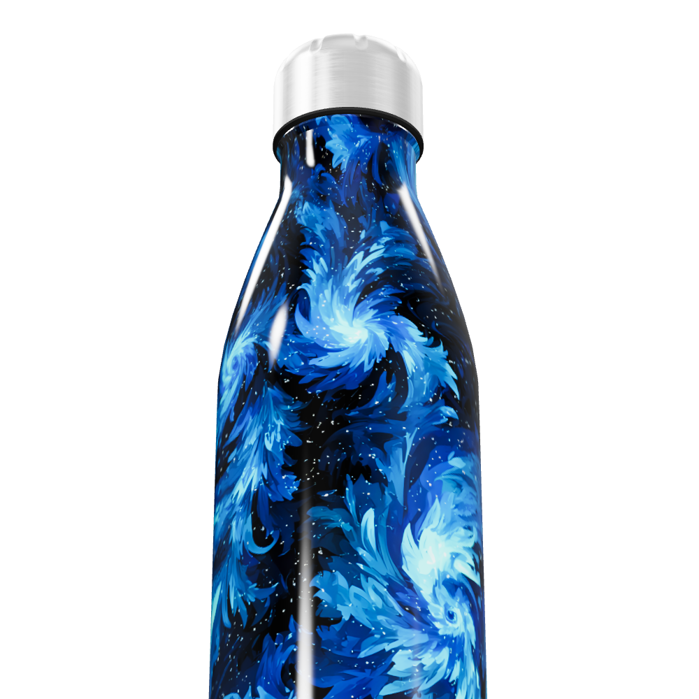 Garrafa Inox - Azul Estampada 500ml