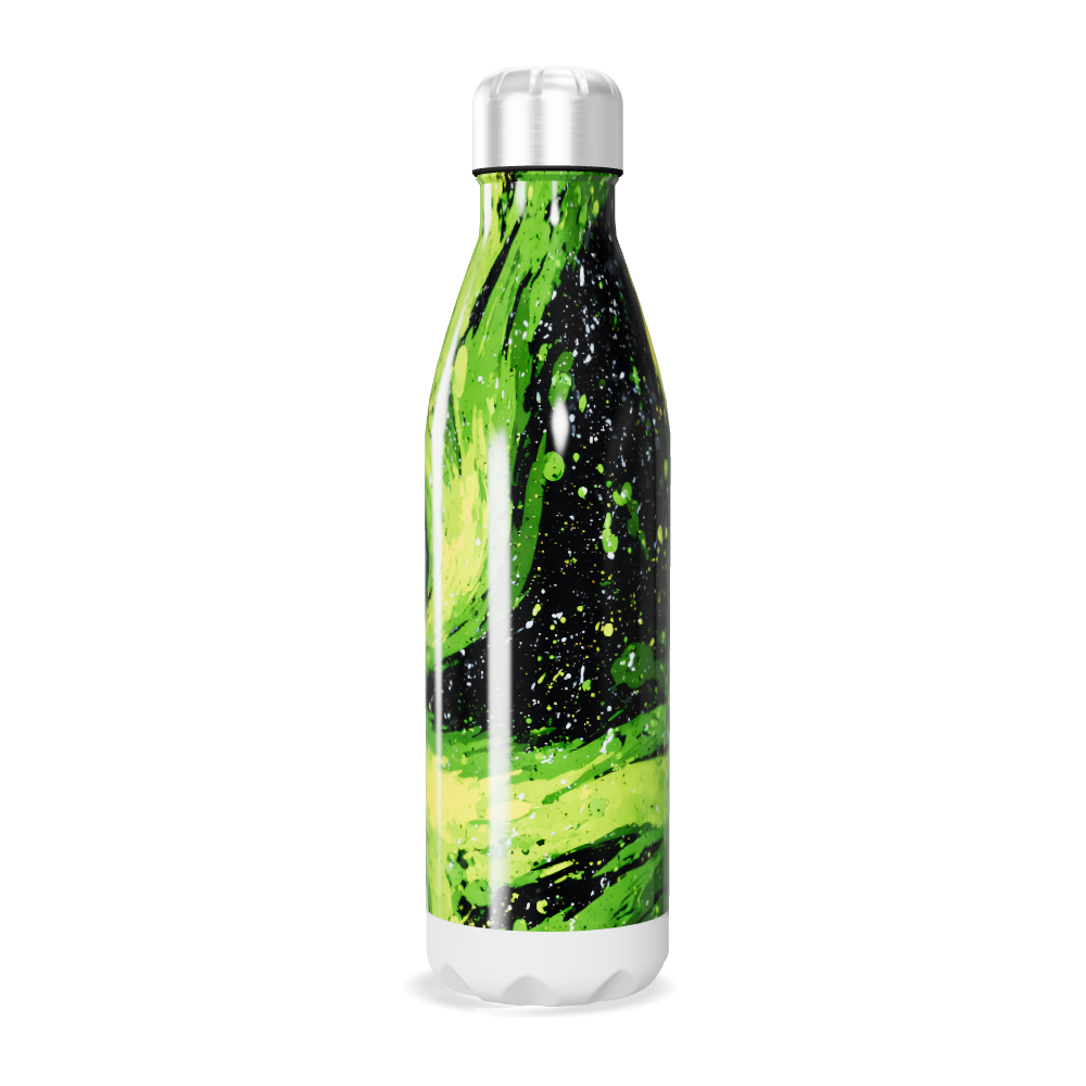 Garrafa Inox Verde Estampa Espiral