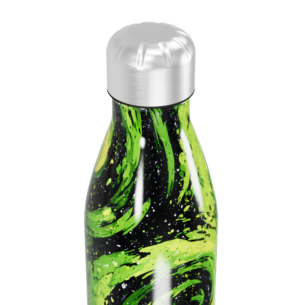 Garrafa Inox Verde Estampa Espiral