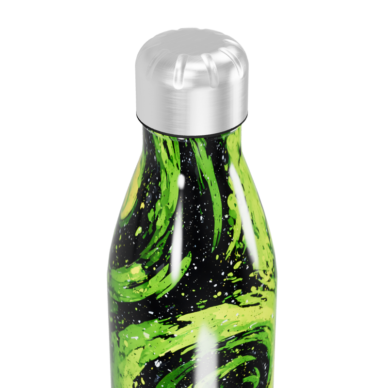 Garrafa Inox Verde Estampa Espiral