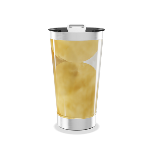 Copo Térmico - Transparente com Tampa Prata