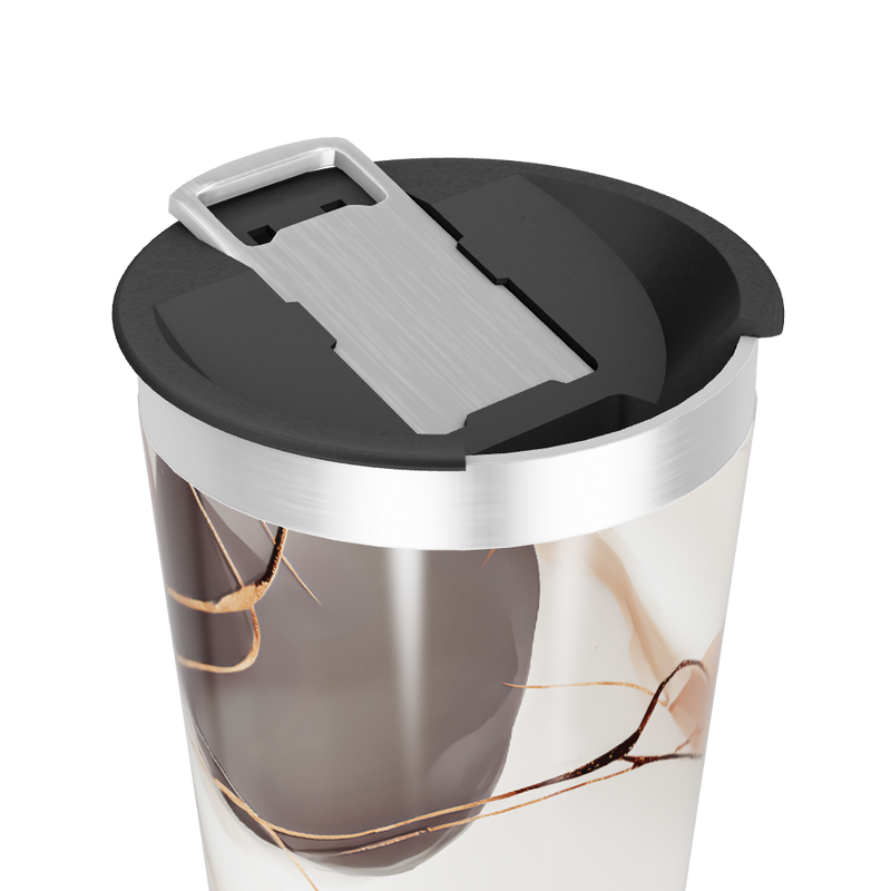 Copo Térmico - Mármore Bege Aço Inox