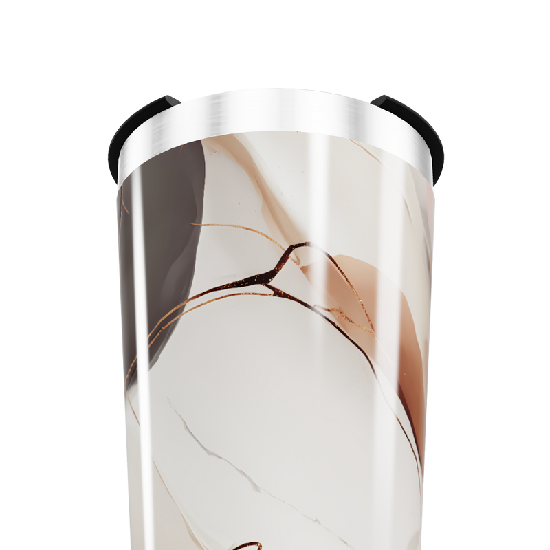 Copo Térmico - Mármore Bege Aço Inox