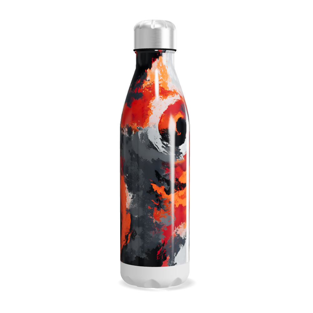 Garrafa Inox - Estampa Abstrata Laranja