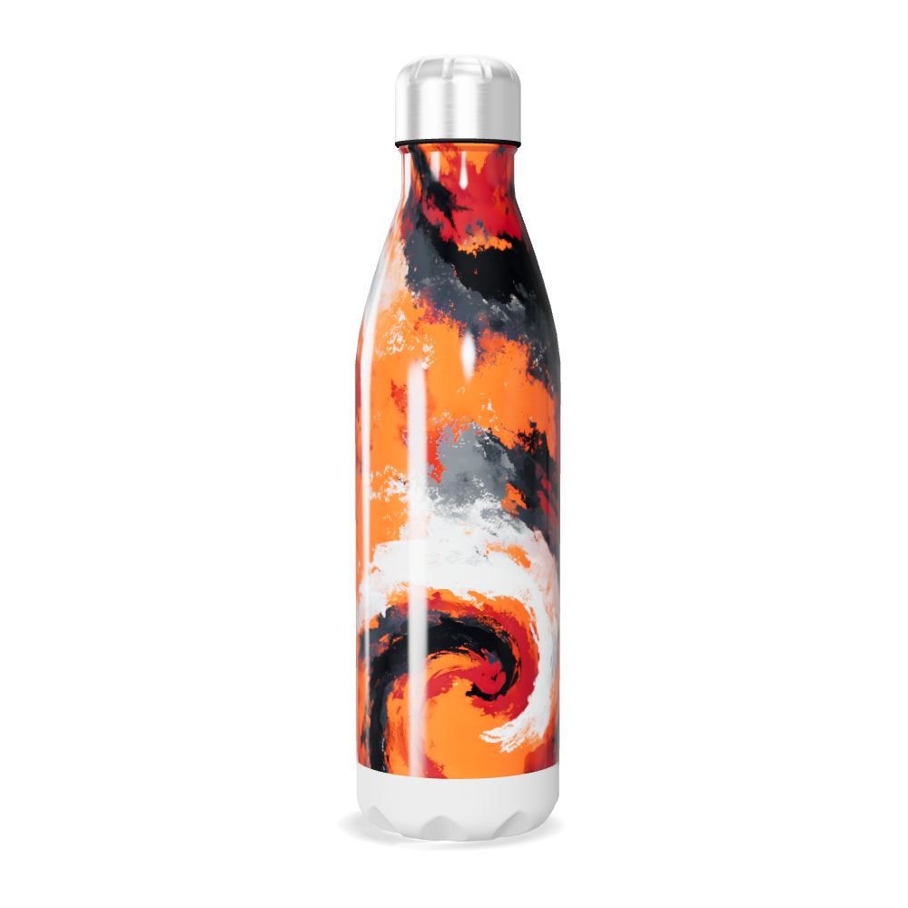 Garrafa Inox - Estampa Abstrata Laranja