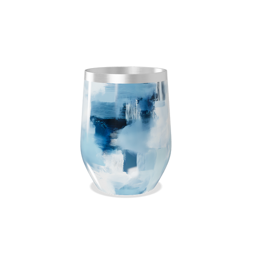 Copo Térmico Slim - Azul Abstrato Inox