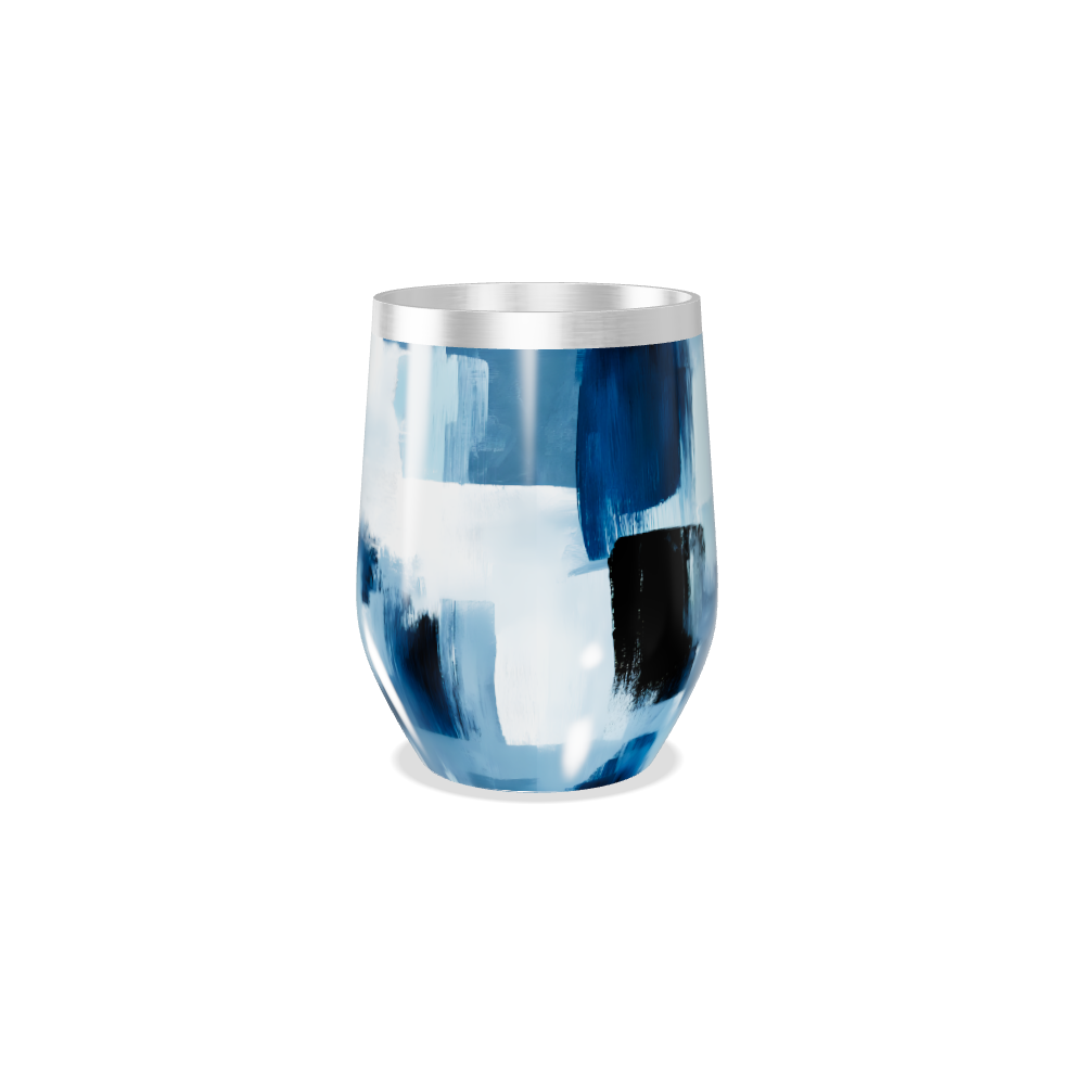 Copo Térmico Slim - Azul Abstrato Inox