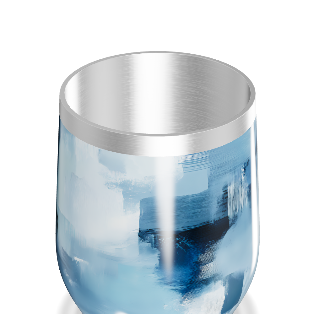Copo Térmico Slim - Azul Abstrato Inox
