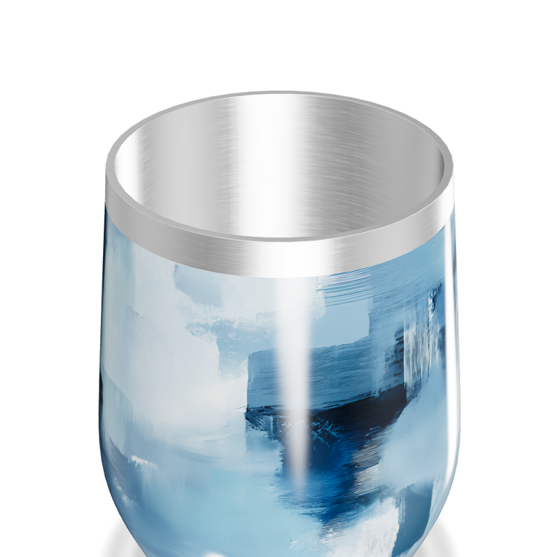 Copo Térmico Slim - Azul Abstrato Inox