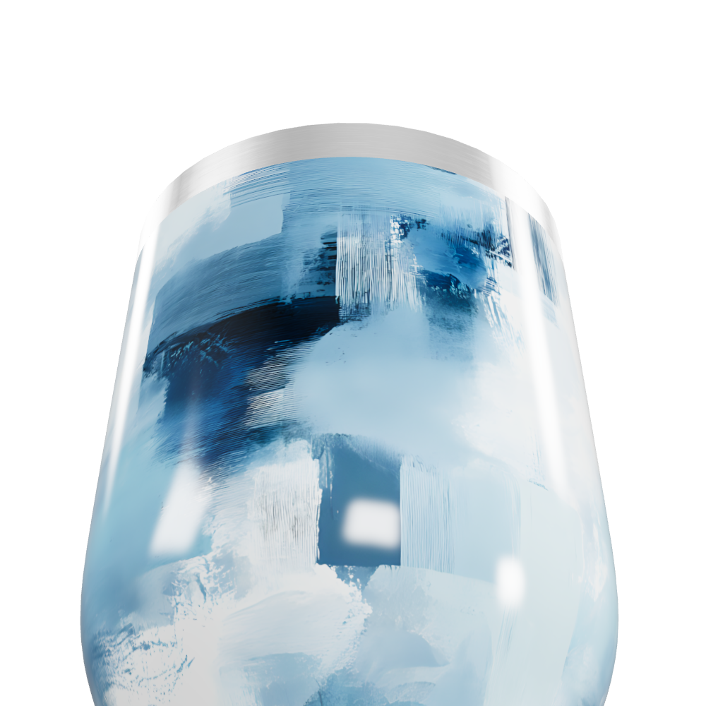 Copo Térmico Slim - Azul Abstrato Inox