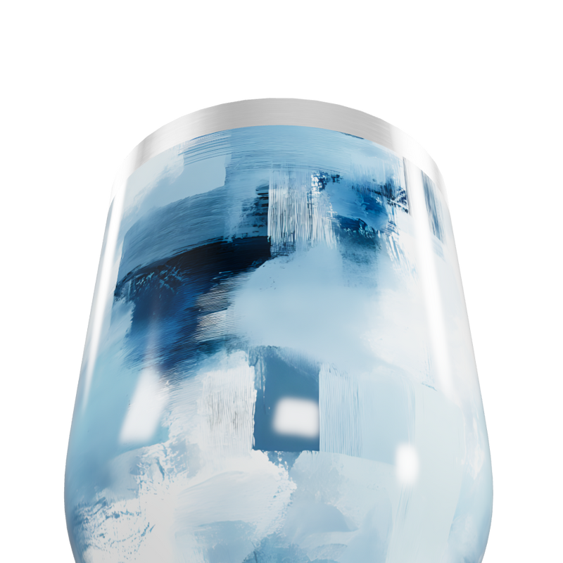 Copo Térmico Slim - Azul Abstrato Inox