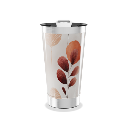 Copo Térmico - Estampa Floral Outonal