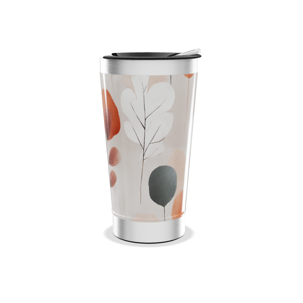 Copo Térmico - Estampa Floral Outonal
