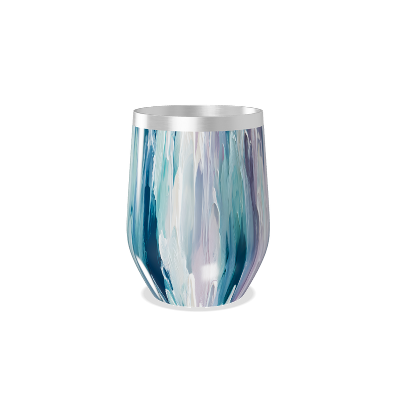 Copo Térmico Slim - Pintura Azul Aquarela