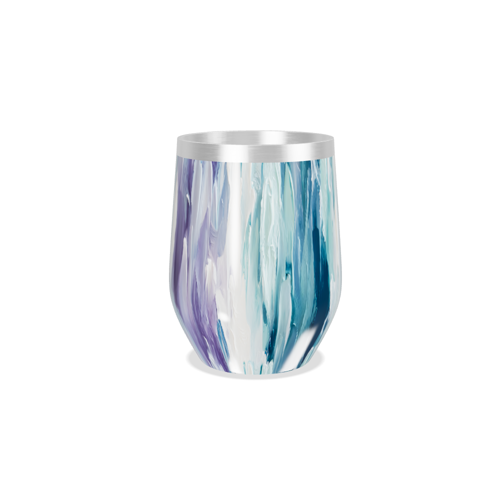 Copo Térmico Slim - Pintura Azul Aquarela