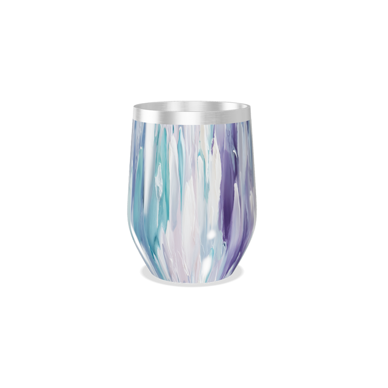 Copo Térmico Slim - Pintura Azul Aquarela