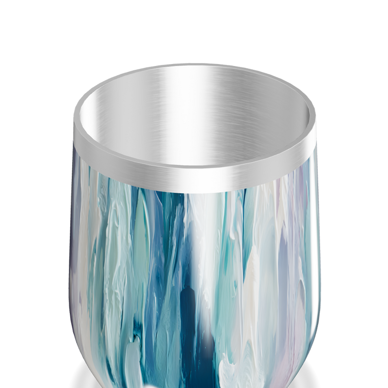 Copo Térmico Slim - Pintura Azul Aquarela