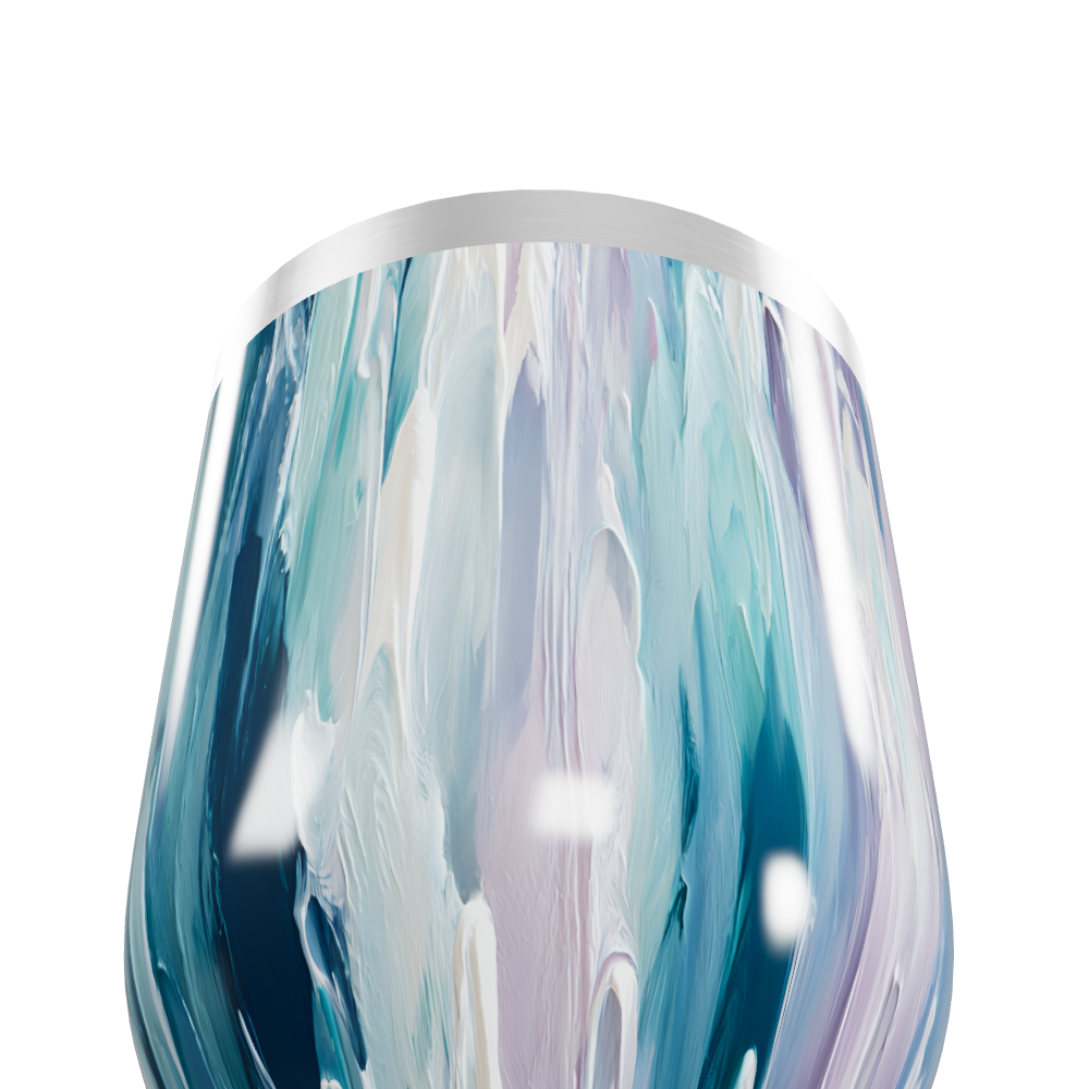 Copo Térmico Slim - Pintura Azul Aquarela