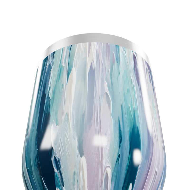 Copo Térmico Slim - Pintura Azul Aquarela