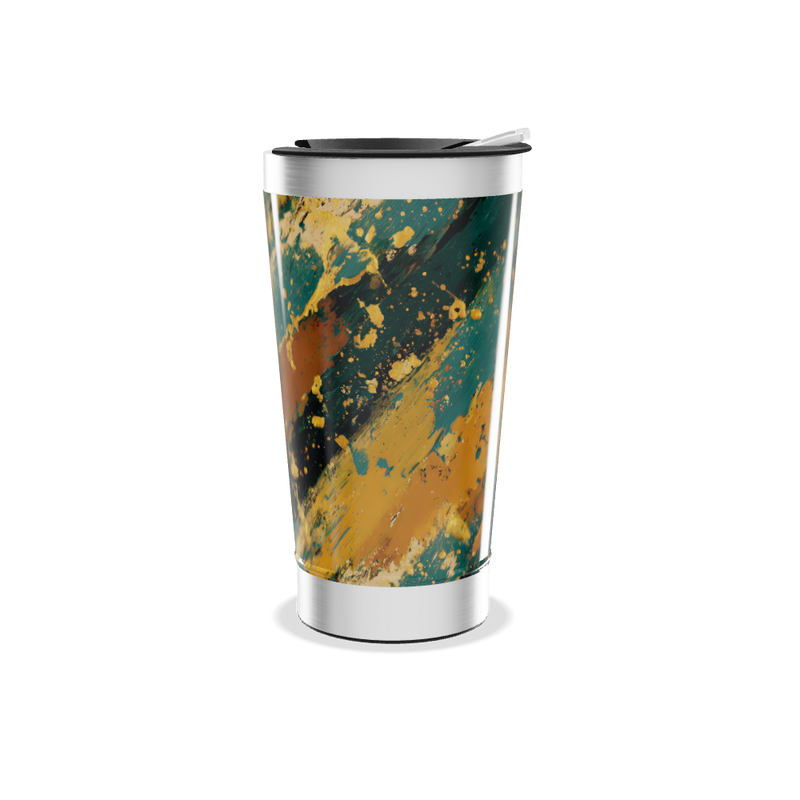 Copo Térmico - Pintura Abstrata Colorida