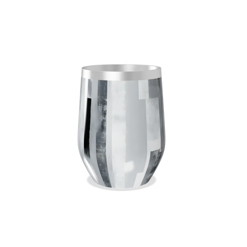 Copo Térmico Slim - Prateado com Listras