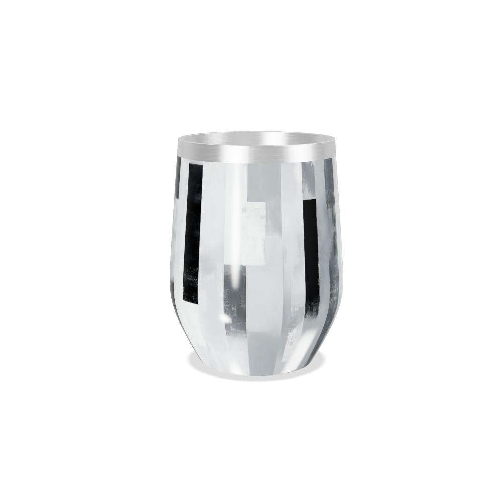 Copo Térmico Slim - Prateado com Listras