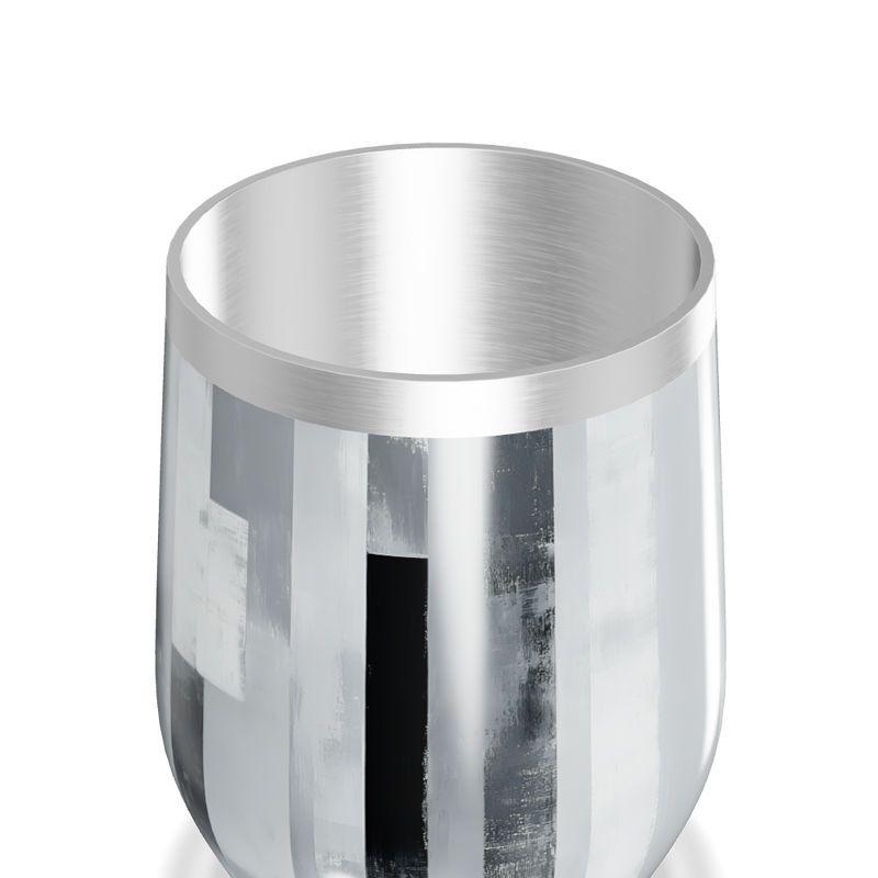 Copo Térmico Slim - Prateado com Listras