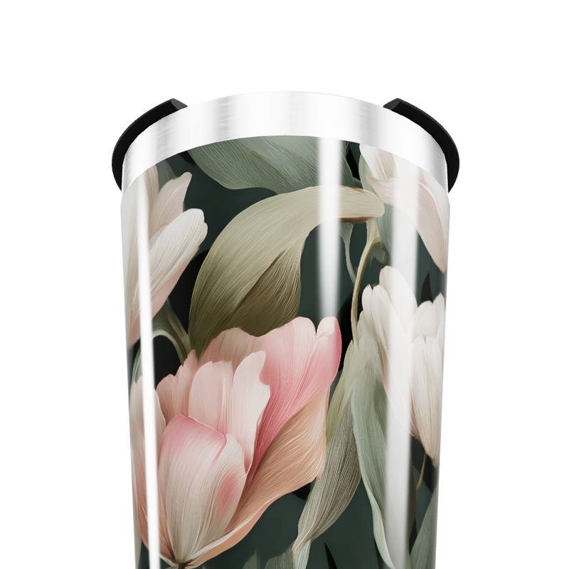 Copo Térmico - Floral com Tampa