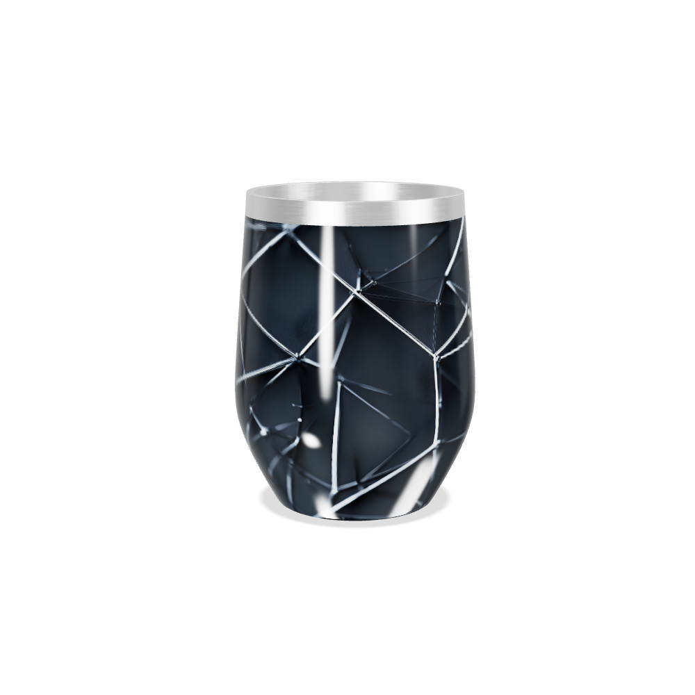 Copo Térmico Slim - Preto Geométrico Aço