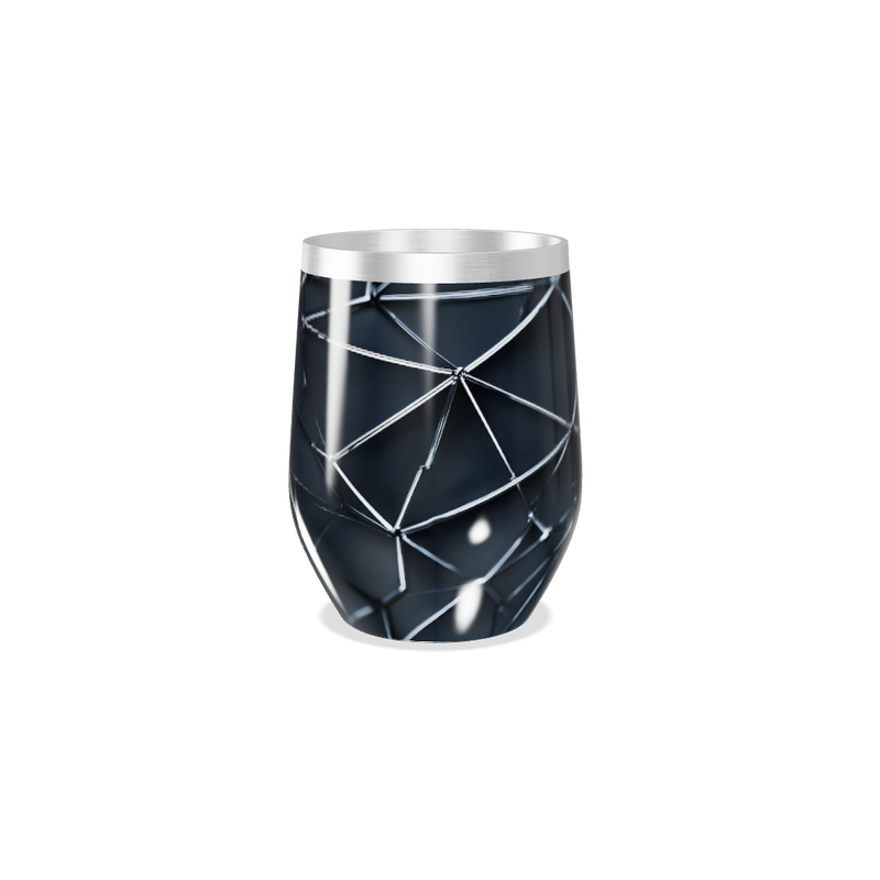 Copo Térmico Slim - Preto Geométrico Aço