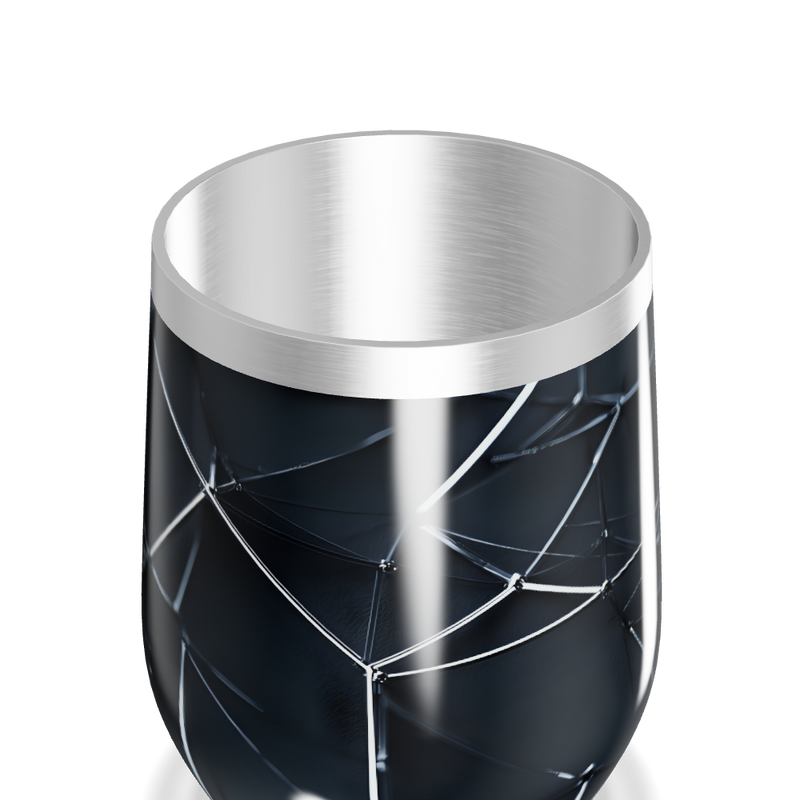 Copo Térmico Slim - Preto Geométrico Aço