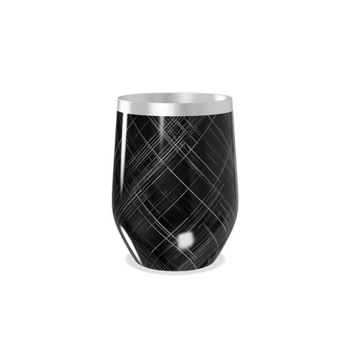 Copo Térmico Slim - Preto com Estampa de Linhas