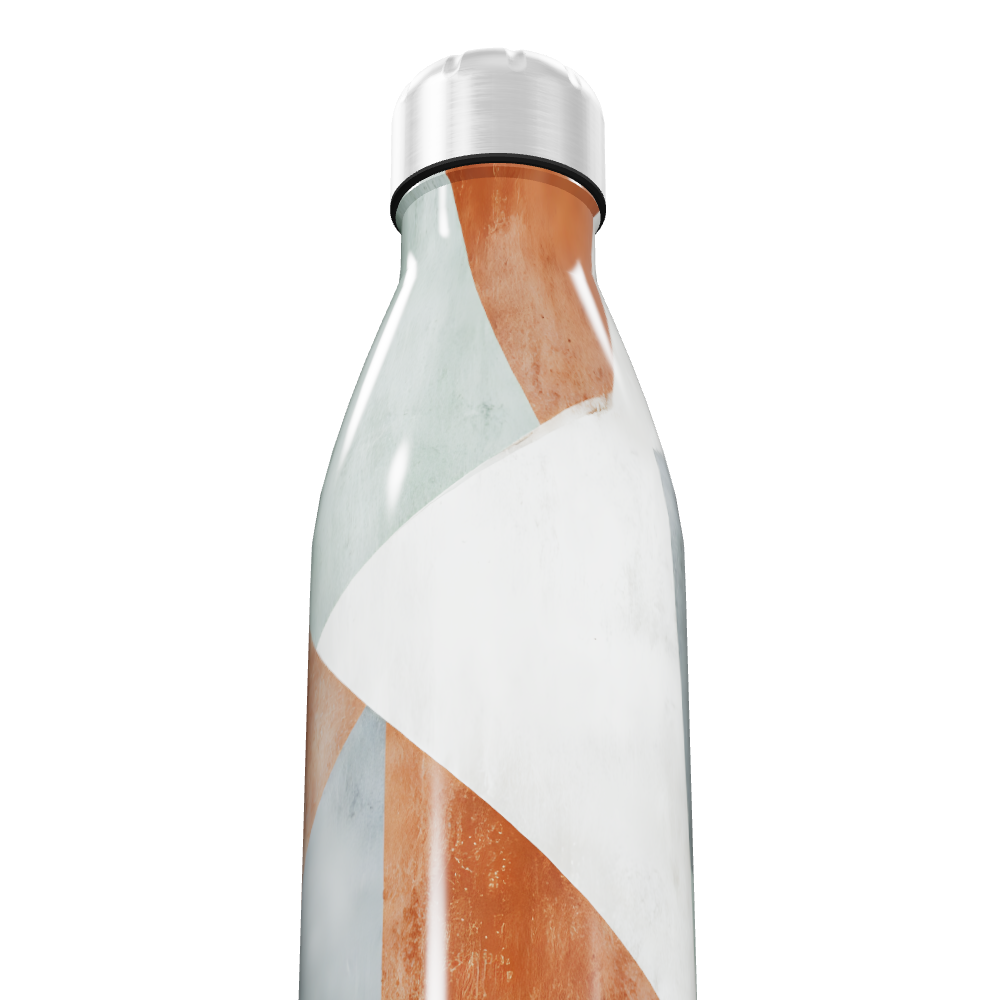 Garrafa Inox - Estampa Abstrata Colorida