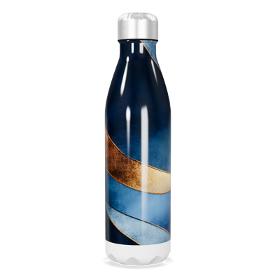 Garrafa Inox Azul - Com Listras Elegantes