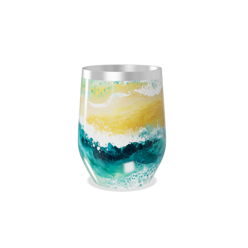 Copo Térmico Slim - Estampa Ondas Coloridas