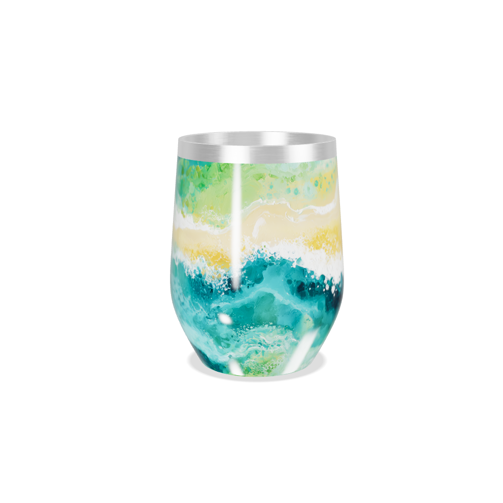 Copo Térmico Slim - Estampa Ondas Coloridas