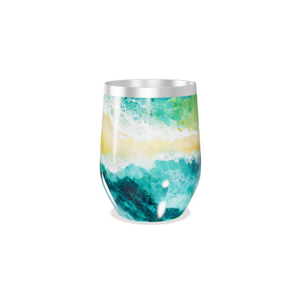 Copo Térmico Slim - Estampa Ondas Coloridas