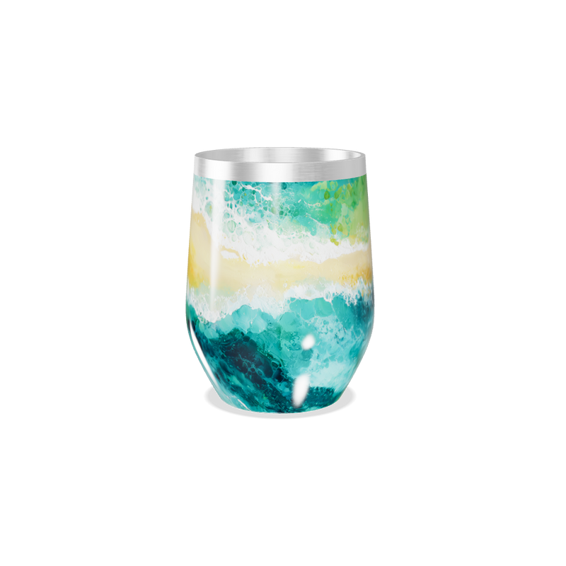 Copo Térmico Slim - Estampa Ondas Coloridas