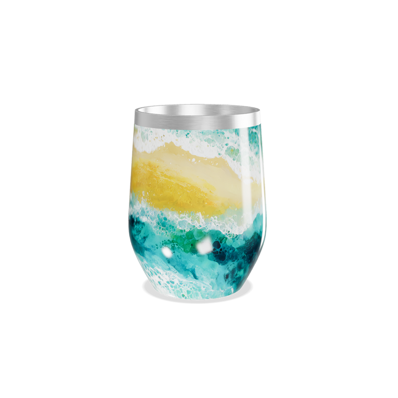 Copo Térmico Slim - Estampa Ondas Coloridas