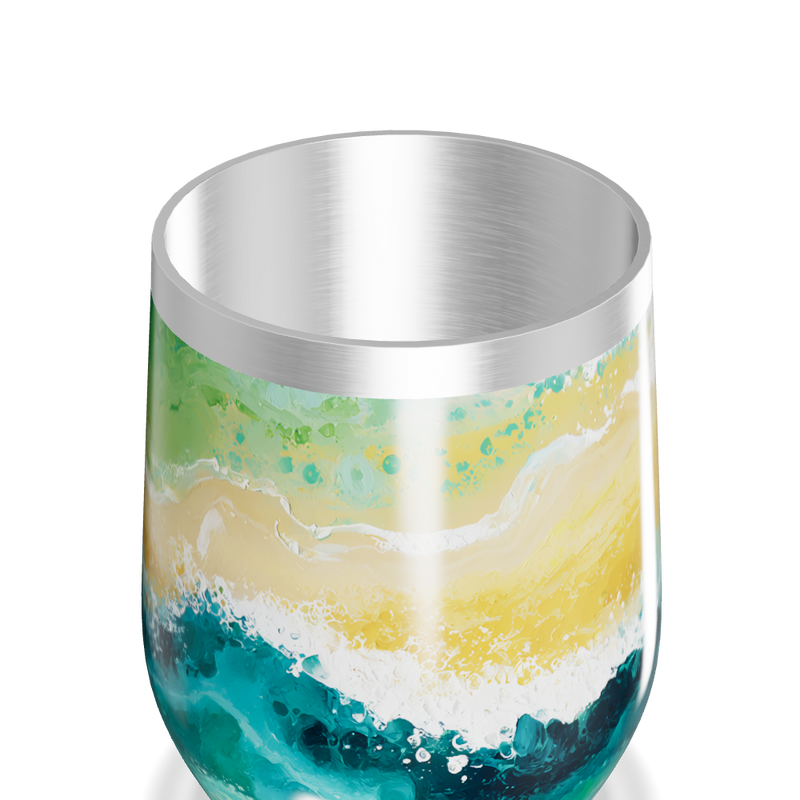 Copo Térmico Slim - Estampa Ondas Coloridas