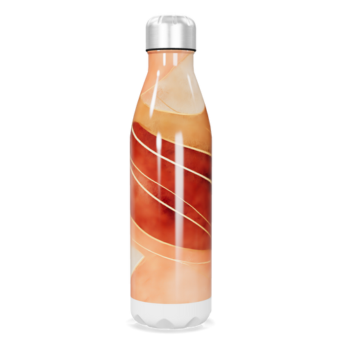 Garrafa Inox - Design Laranja Marmorizado