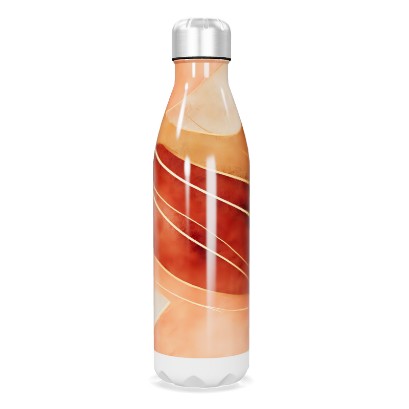 Garrafa Inox - Design Laranja Marmorizado