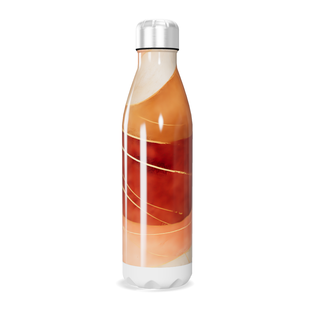 Garrafa Inox - Design Laranja Marmorizado