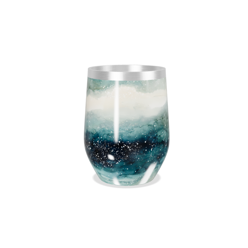 Copo Térmico Slim - Efeito Mármore Azul