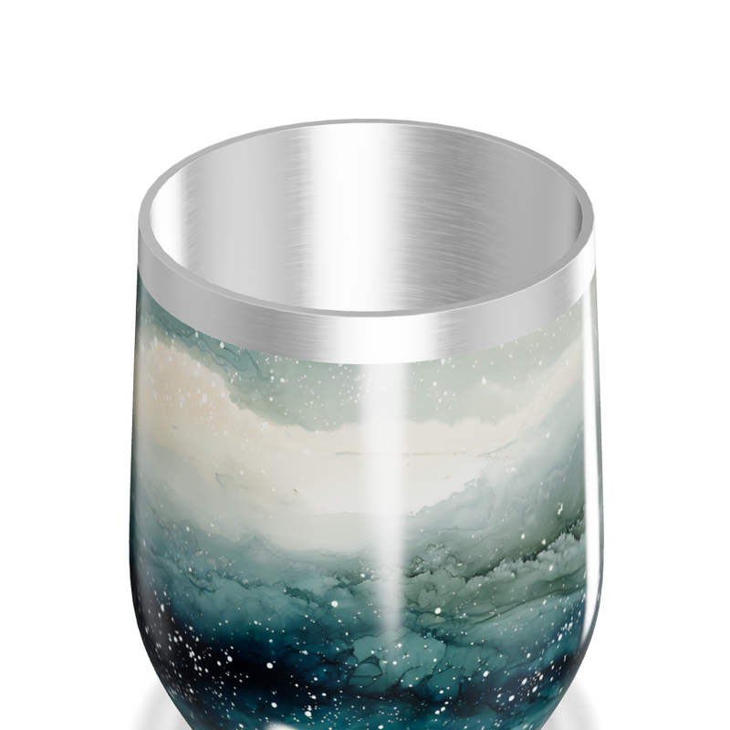 Copo Térmico Slim - Efeito Mármore Azul